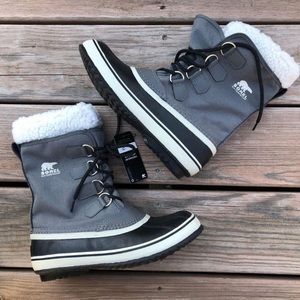 SOREL WINTER CARNIVAL PEWTER WATERPROOF BOOTS